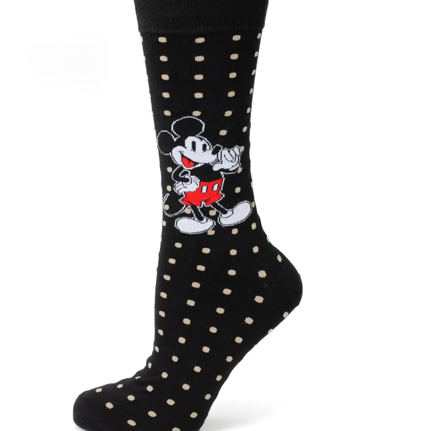 Disney Mickey Dot Sock and Mickey Blue Lapel Pin Gift Set