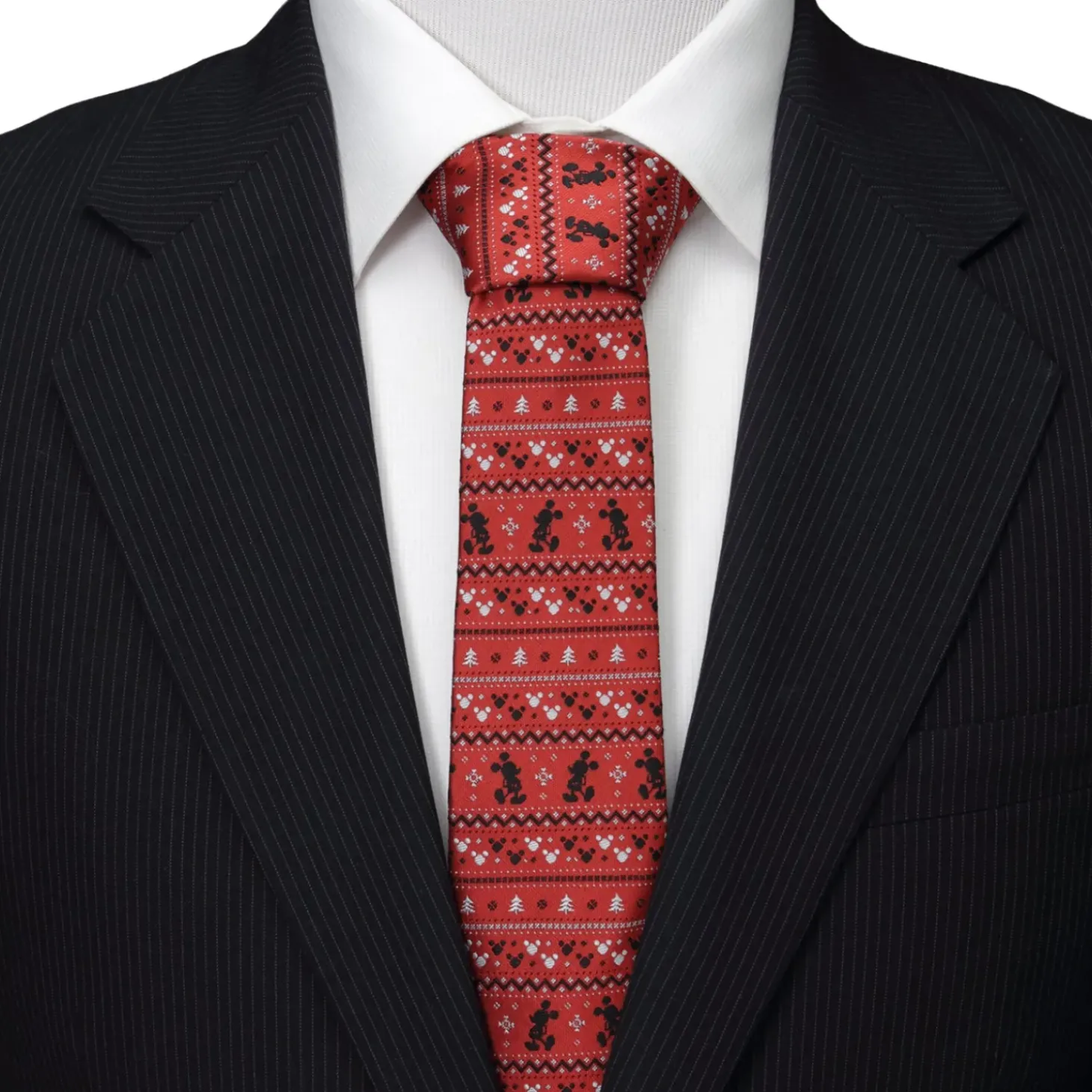 Disney Mickey Fair Isle Red Men's Tie