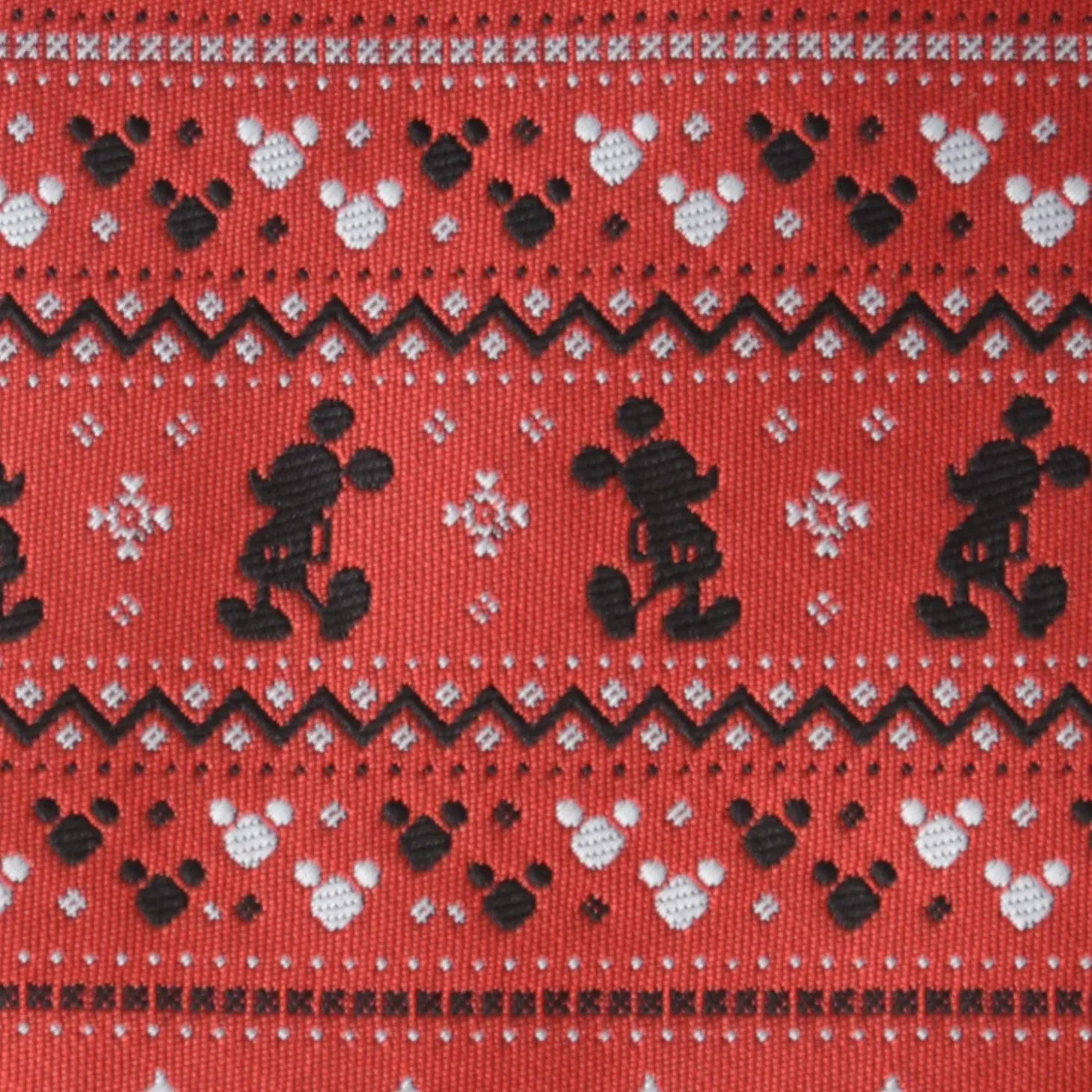 Disney Mickey Fair Isle Red Men's Tie