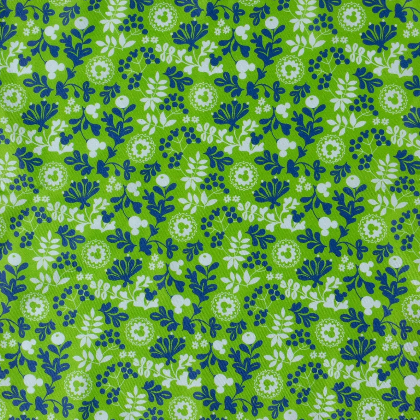 Disney Mickey Floral Green Pocket Square