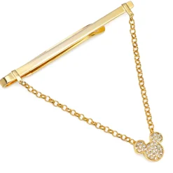 Disney Mickey Gold Crystal Chain Tie Bar