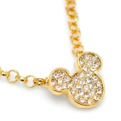 Disney Mickey Gold Crystal Chain Tie Bar