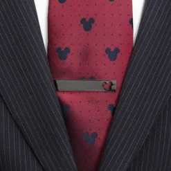 Disney Mickey Mouse Cut Out Black Tie Bar
