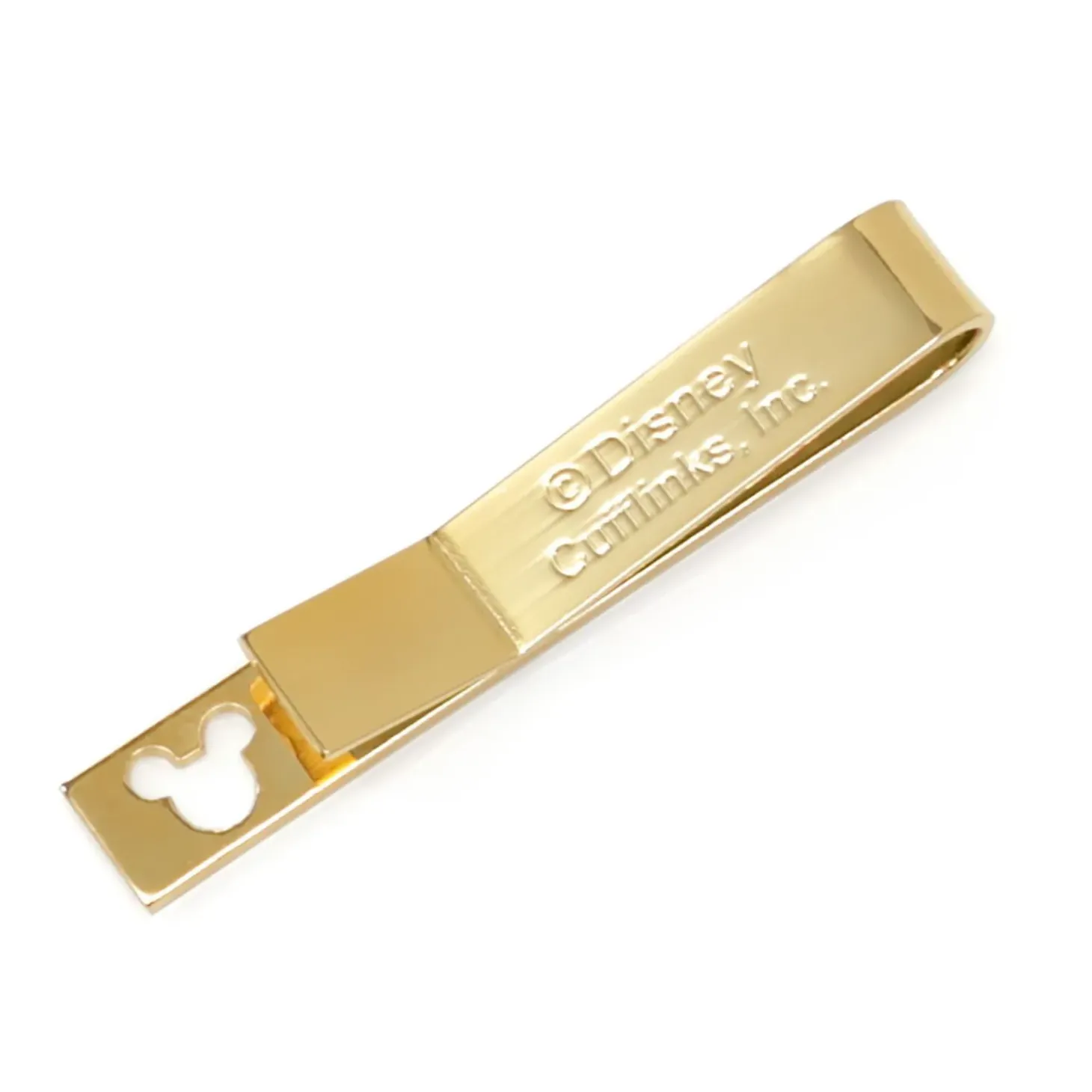Disney Mickey Mouse Cut Out Gold Tie Bar