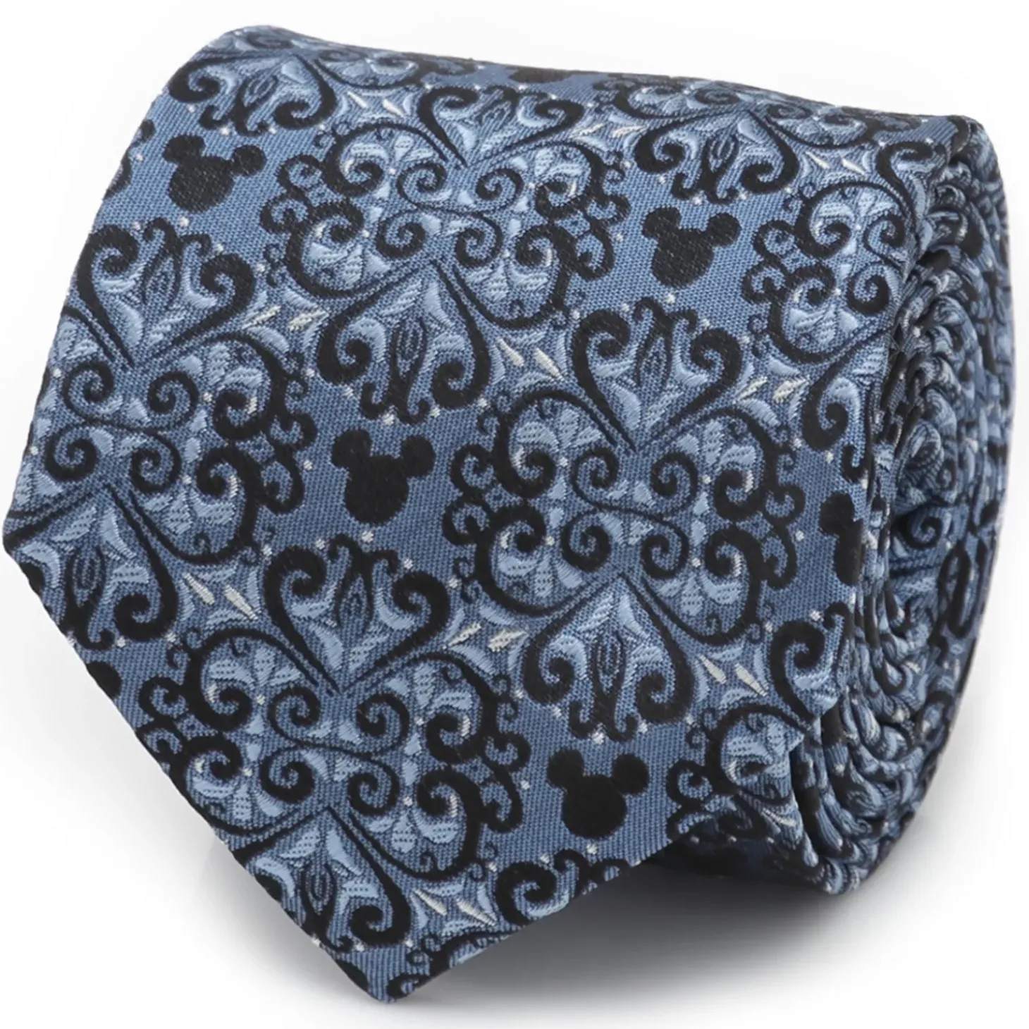 Disney Mickey Mouse Damask Tile Blue Men's Tie