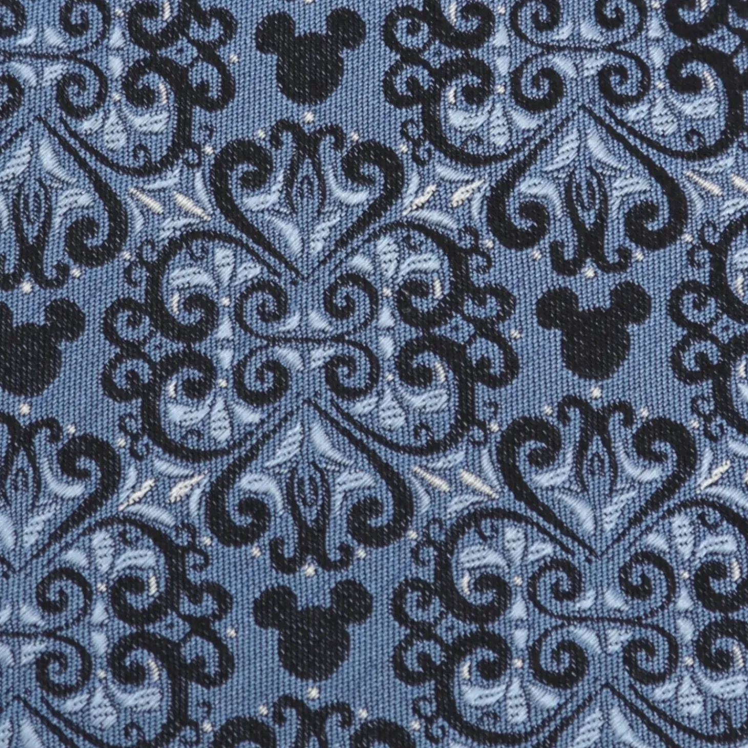Disney Mickey Mouse Damask Tile Blue Men's Tie