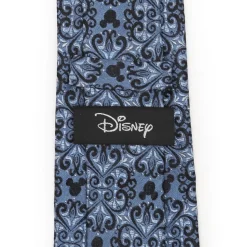 Disney Mickey Mouse Damask Tile Blue Men's Tie