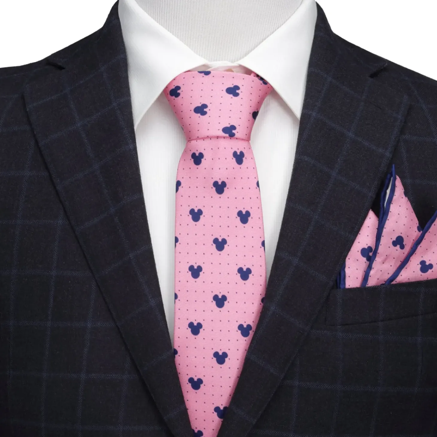Disney Mickey Mouse Dot Pink Men's Tie