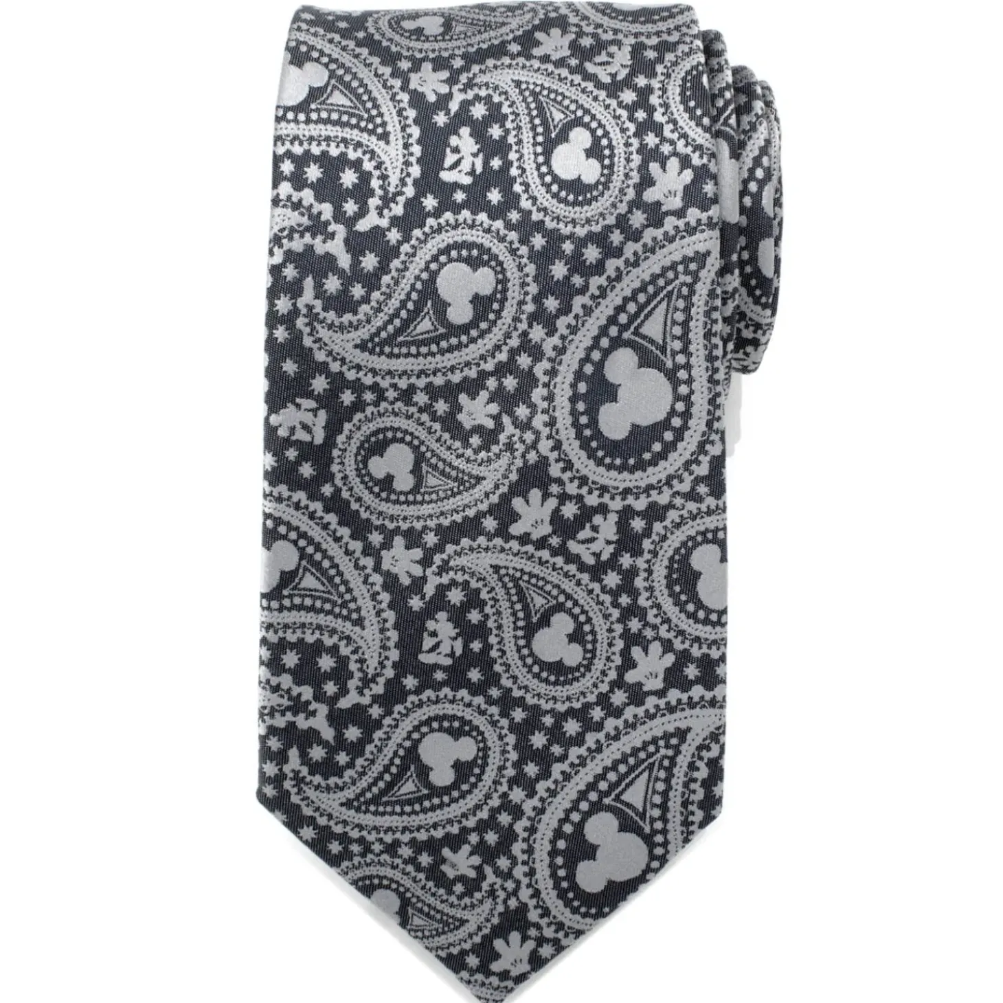 Disney Mickey Mouse Gray Paisley Mens Tie