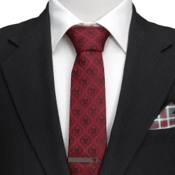 Disney Mickey Mouse Holiday Metallic Black Silk Men's Tie