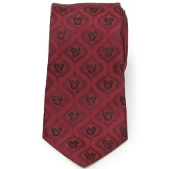 Disney Mickey Mouse Holiday Metallic Black Silk Men's Tie