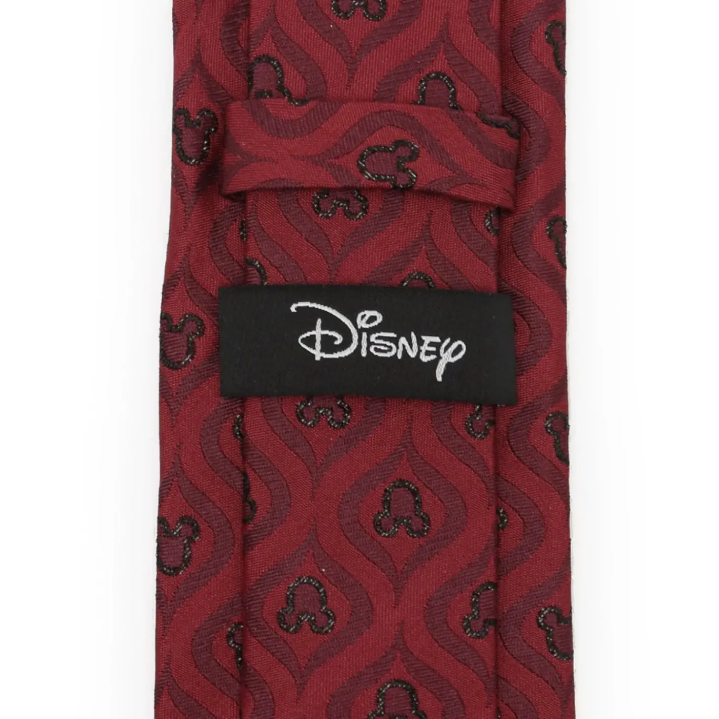 Disney Mickey Mouse Holiday Metallic Black Silk Men's Tie