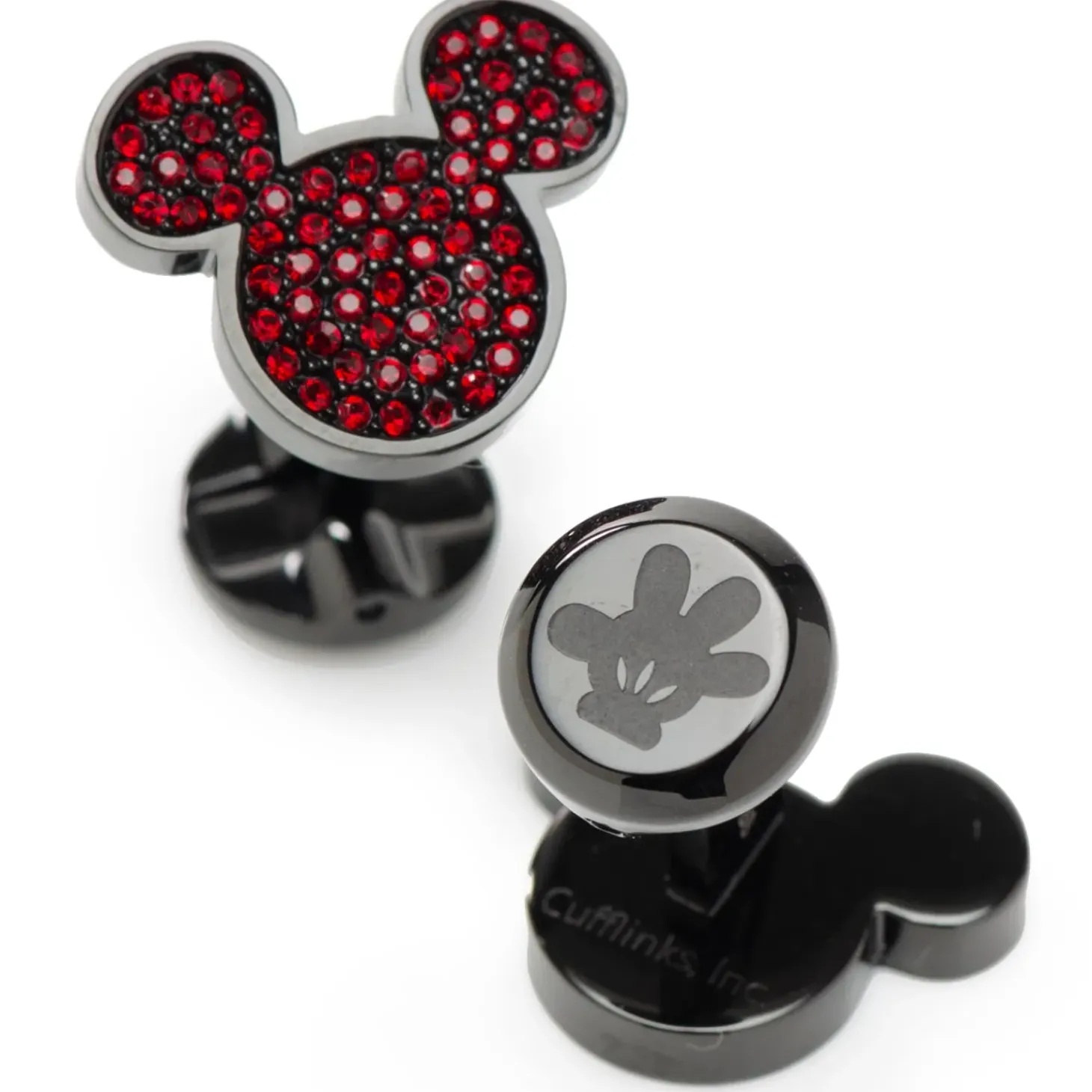 Disney Mickey Mouse Maroon Crystal Cufflinks