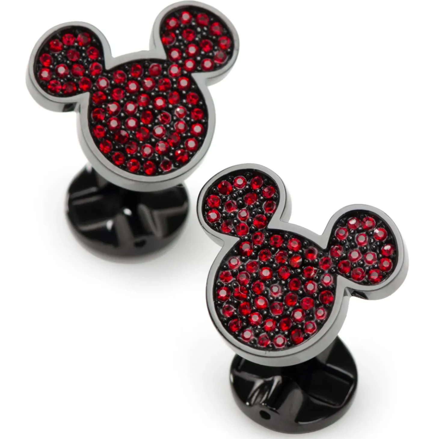 Disney Mickey Mouse Maroon Crystal Cufflinks