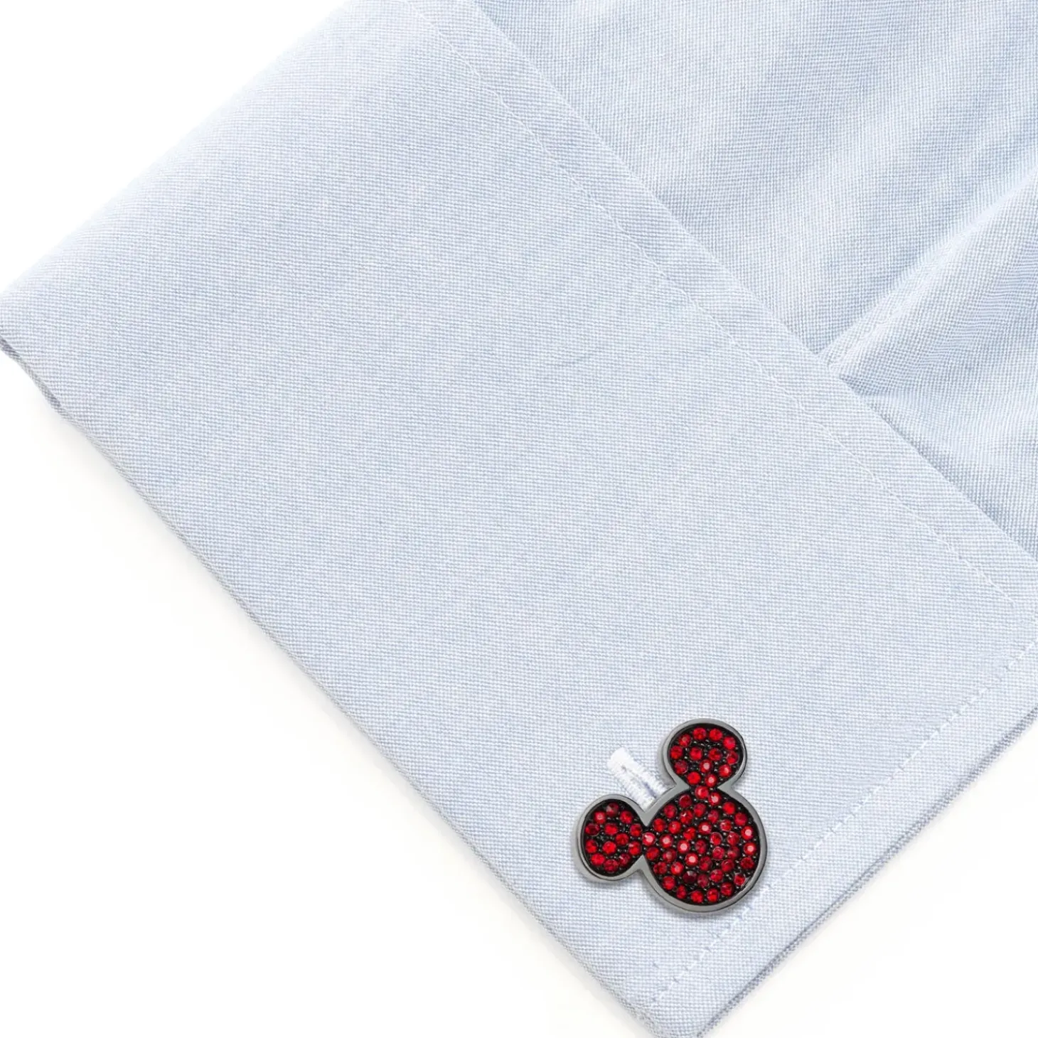 Disney Mickey Mouse Maroon Crystal Cufflinks