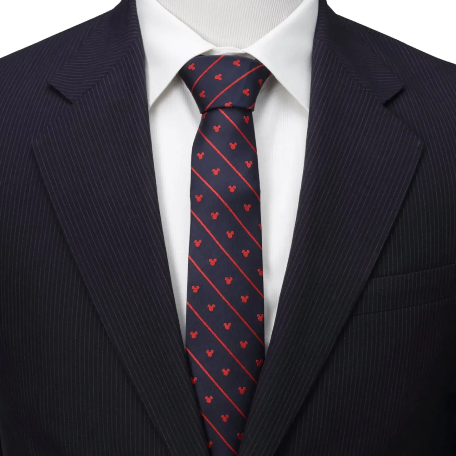Disney Mickey Mouse Navy Pinstripe Tie