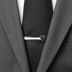 Disney Mickey Mouse Onyx Stainless Steel Tie Bar