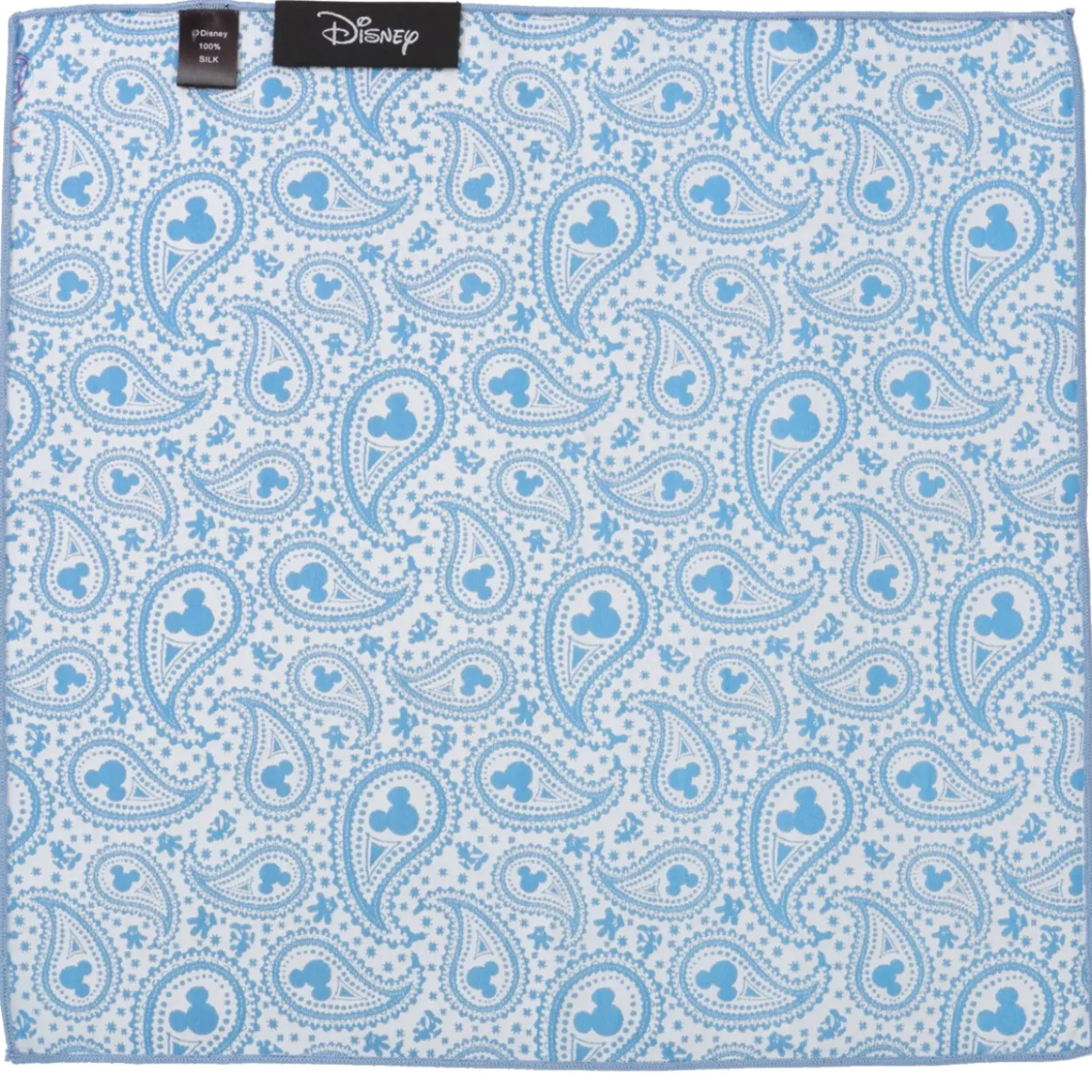 Disney Mickey Mouse Paisley Teal Pocket Square