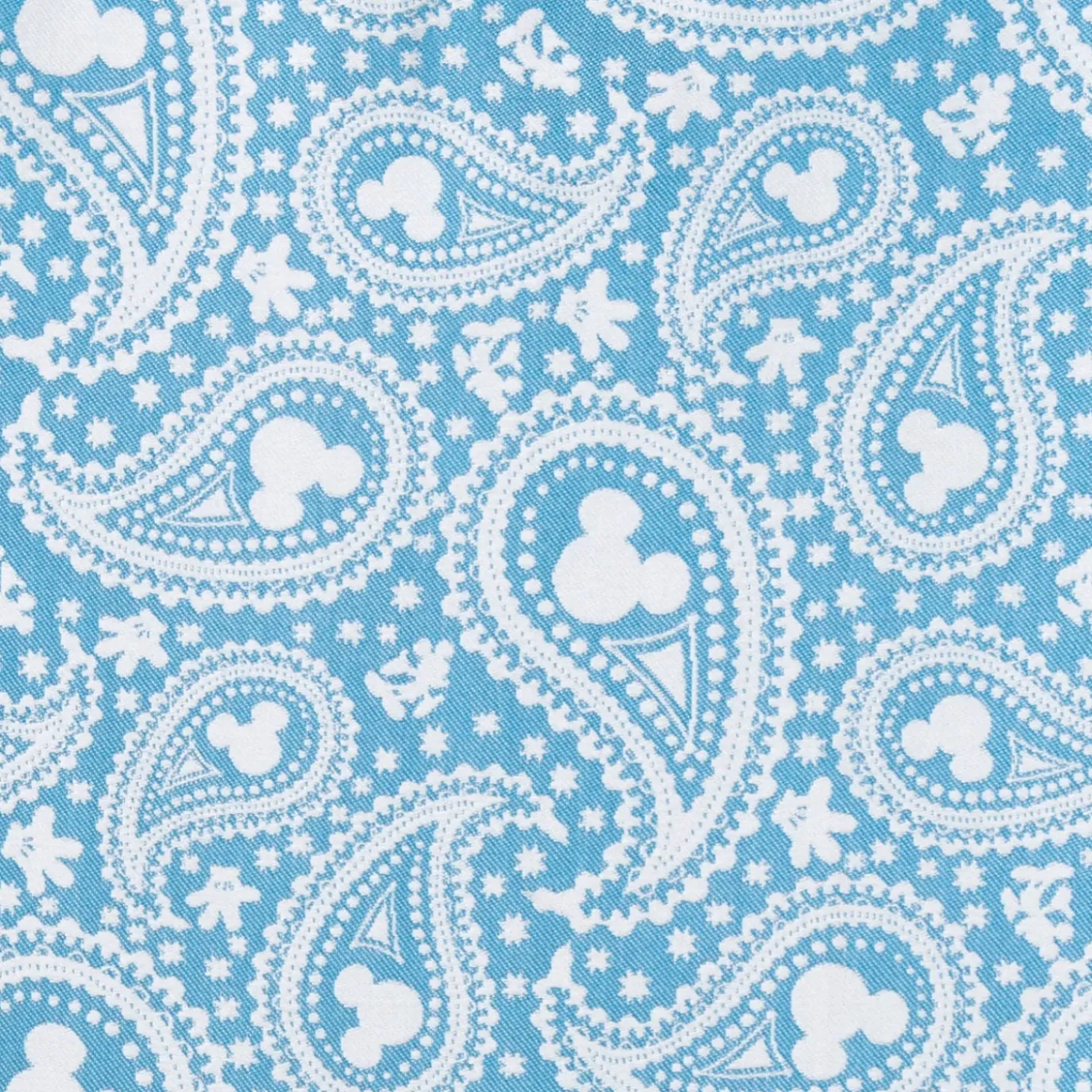 Disney Mickey Mouse Paisley Teal Pocket Square