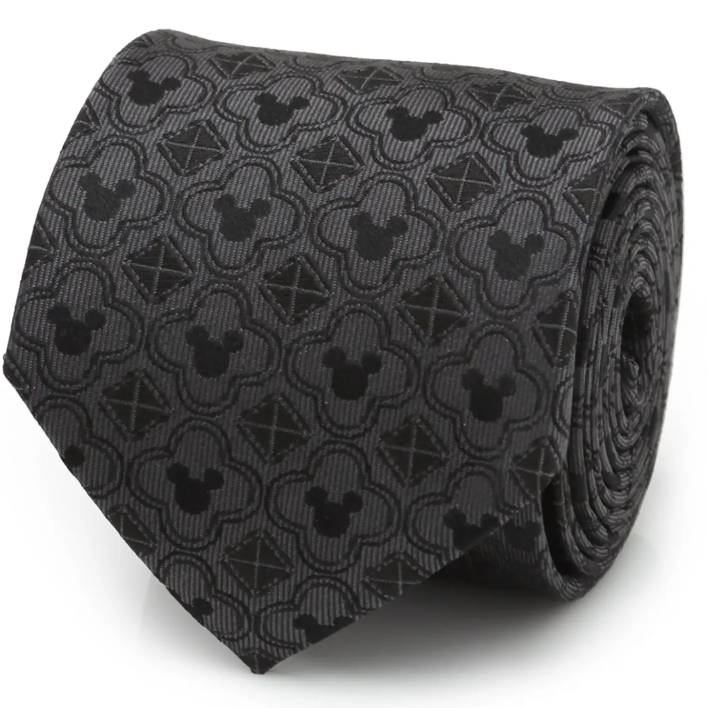 Disney Mickey Mouse Pattern Black Men's Tie