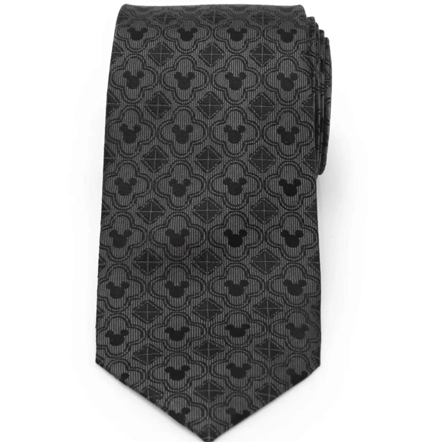 Disney Mickey Mouse Pattern Black Men's Tie