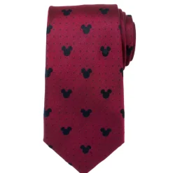 Disney Mickey Mouse Red Pin Dot Men's Tie