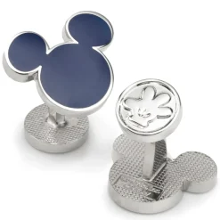 Disney Mickey Mouse Silhouette Blue Cufflinks