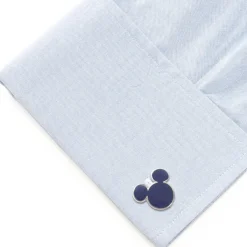 Disney Mickey Mouse Silhouette Blue Cufflinks