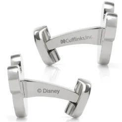 Disney Mickey Mouse Silhouette Basket Weave Cufflinks