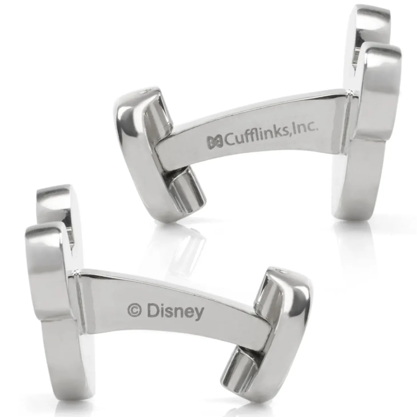 Disney Mickey Mouse Silhouette Basket Weave Cufflinks