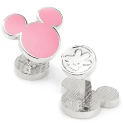 Disney Mickey Mouse Silhouette Pink Cufflinks