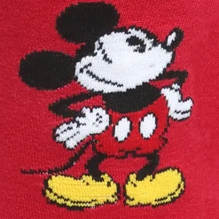 Disney Mickey Pie-Eyed Red Sock and Mickey Blue Lapel Pin Gift Set