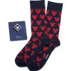 Disney Mickey Silhouette Blue Sock and Mickey Blue Lapel Pin Gift Set