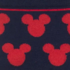 Disney Mickey Silhouette Blue Sock and Mickey Blue Lapel Pin Gift Set
