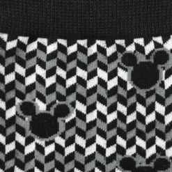Disney Mickey Silhouette Chevron Sock and Mickey Blue Lapel Pin Gift Set