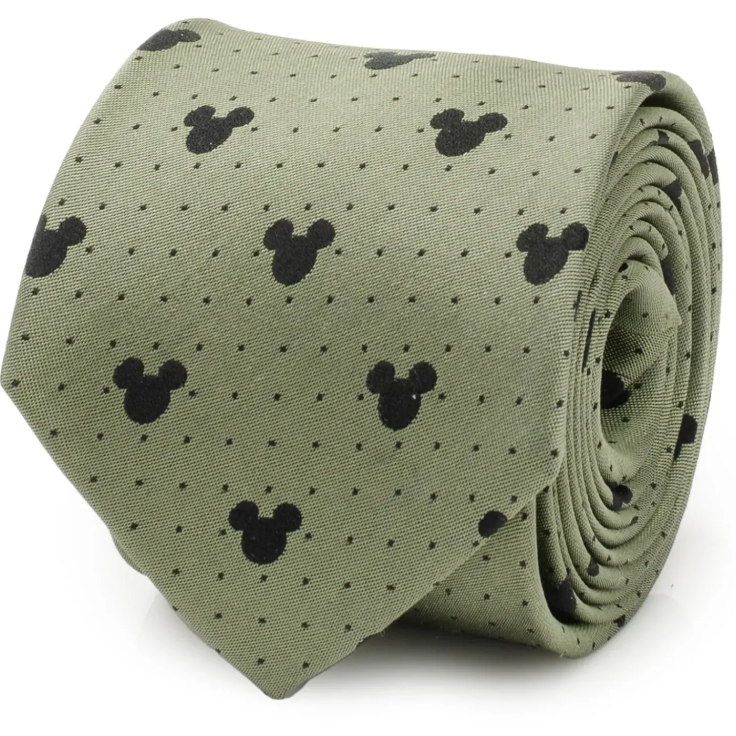 Disney Mickey Silhouette Dot Green Men's Tie