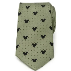 Disney Mickey Silhouette Dot Green Men's Tie