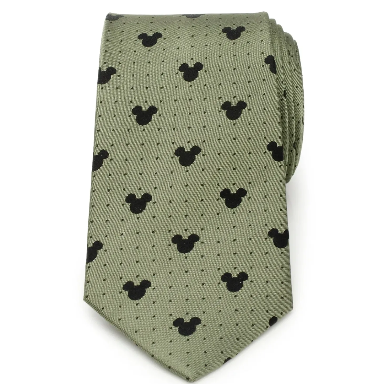 Disney Mickey Silhouette Dot Green Men's Tie