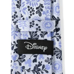 Disney Mickey Silhouette Floral Blue White Tie
