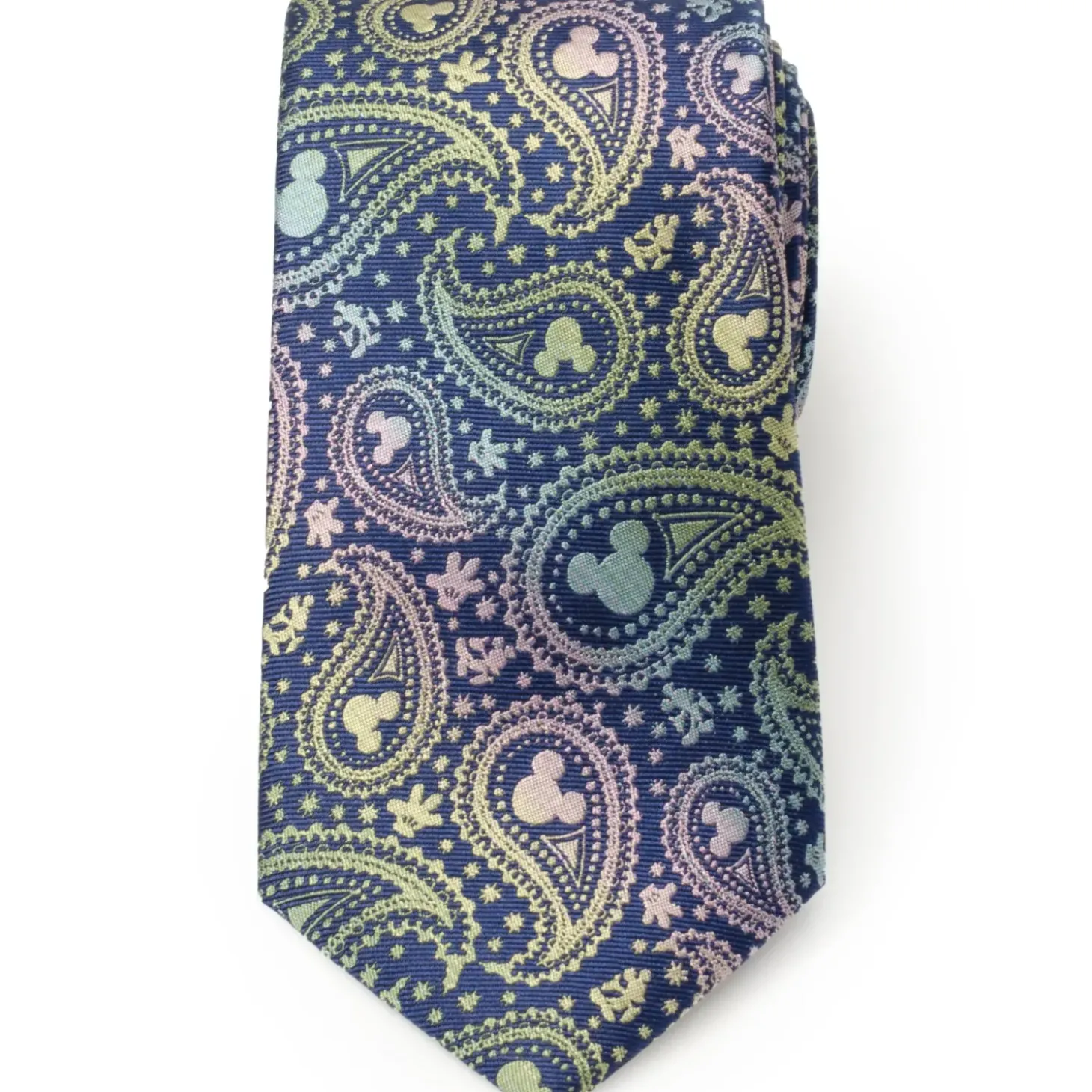 Disney Mickey Silhouette Iridescent Navy Tie