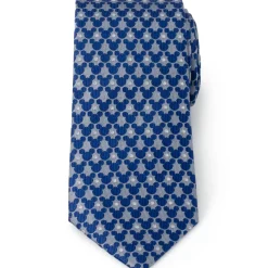 Disney Mickey Silhouette Pattern Dot Blue Tie