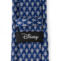 Disney Mickey Silhouette Pattern Dot Blue Tie