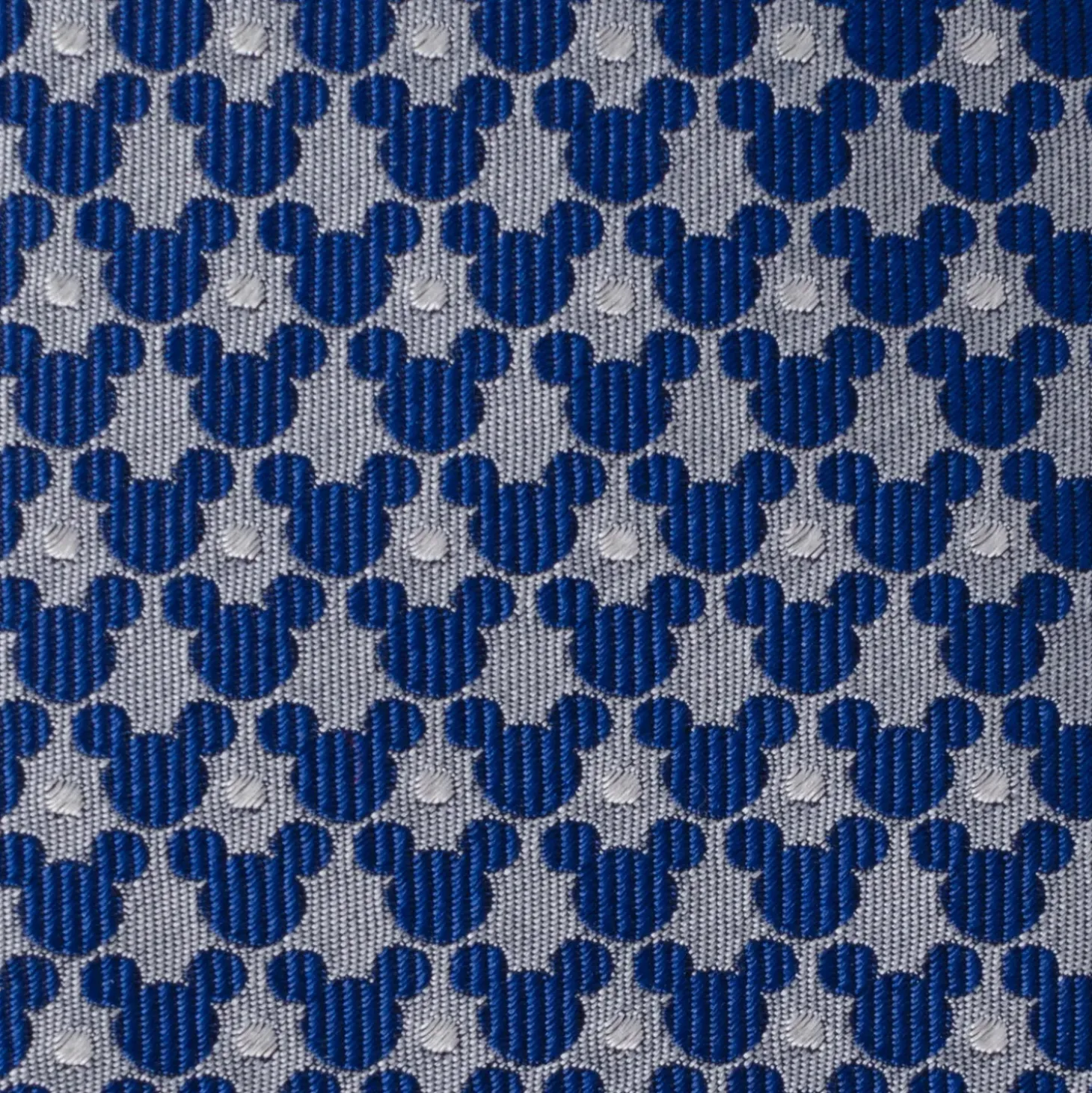 Disney Mickey Silhouette Pattern Dot Blue Tie