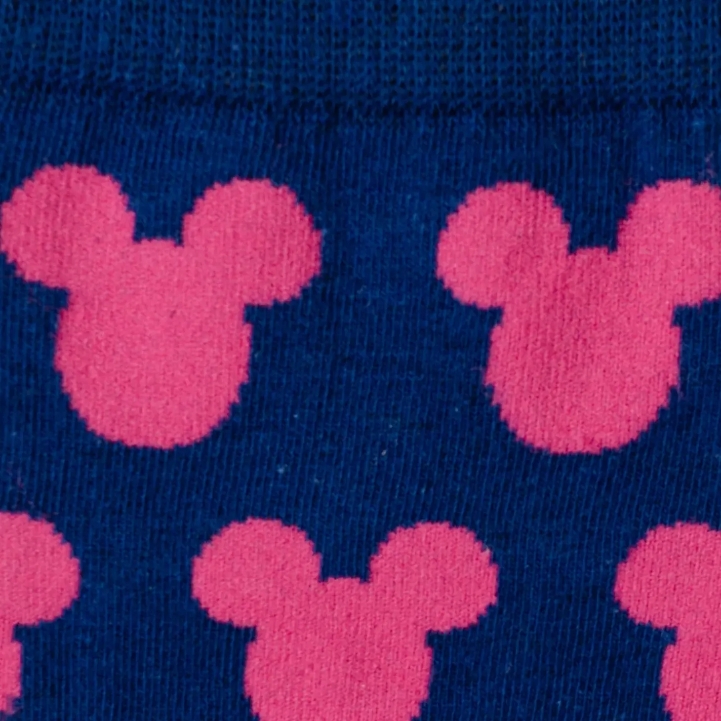 Disney Mickey Silhouette Pink Sock and Mickey Blue Lapel Pin Gift Set