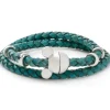 Disney Mickey Silhouette Teal Double Wrapped Leather Bracelet