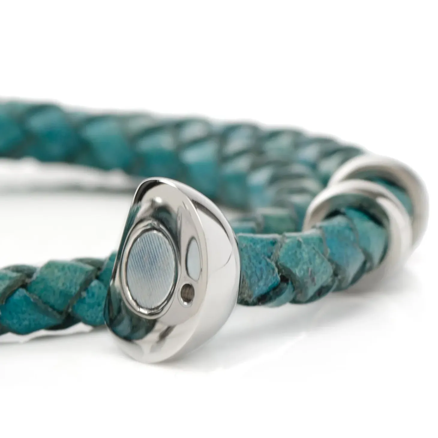 Disney Mickey Silhouette Teal Double Wrapped Leather Bracelet