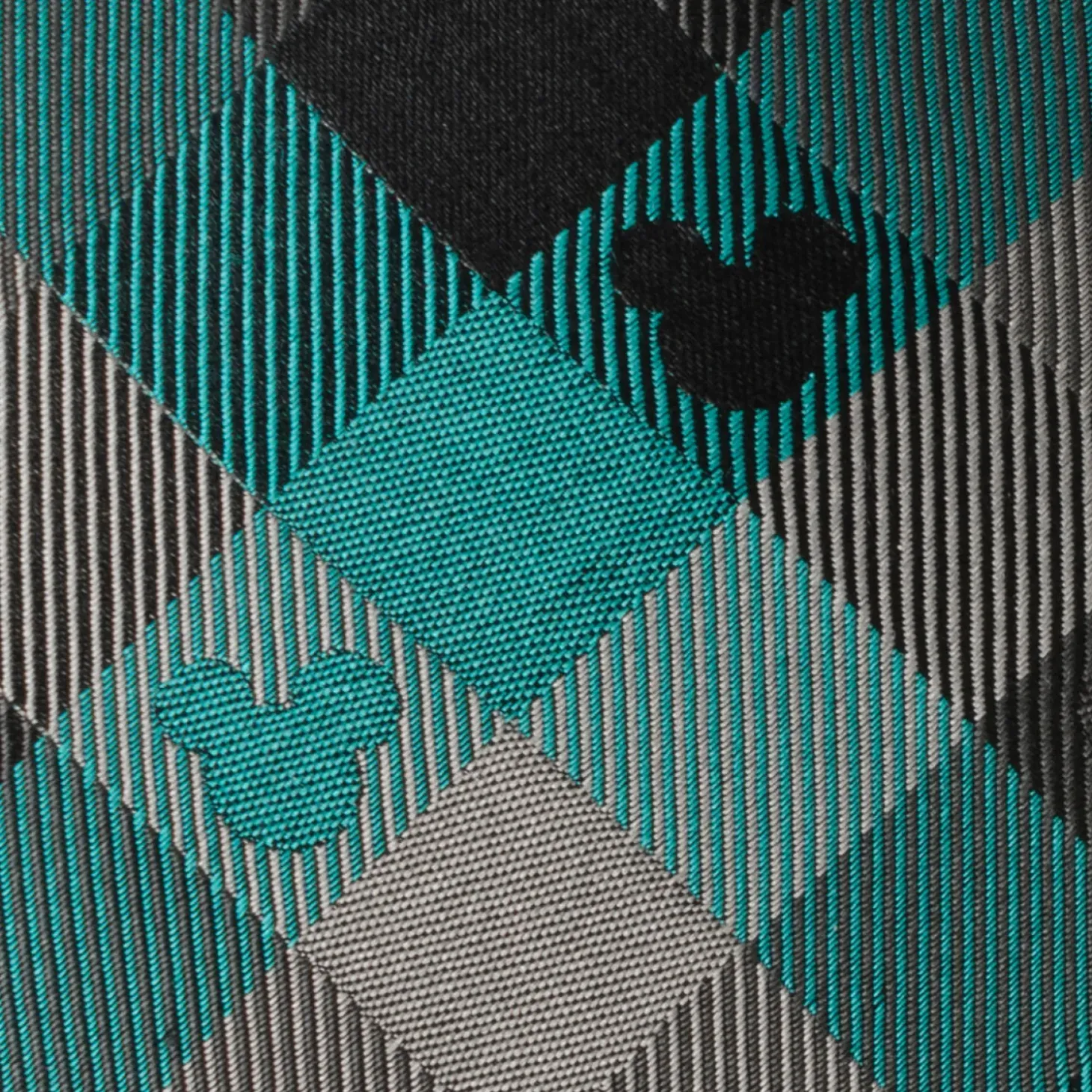Disney Mickey Silhouette Teal Plaid Men's Tie