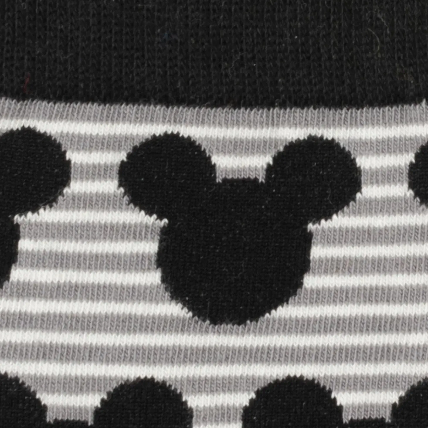 Disney Mickey Stripe Gray Sock and Mickey Blue Lapel Pin Gift Set