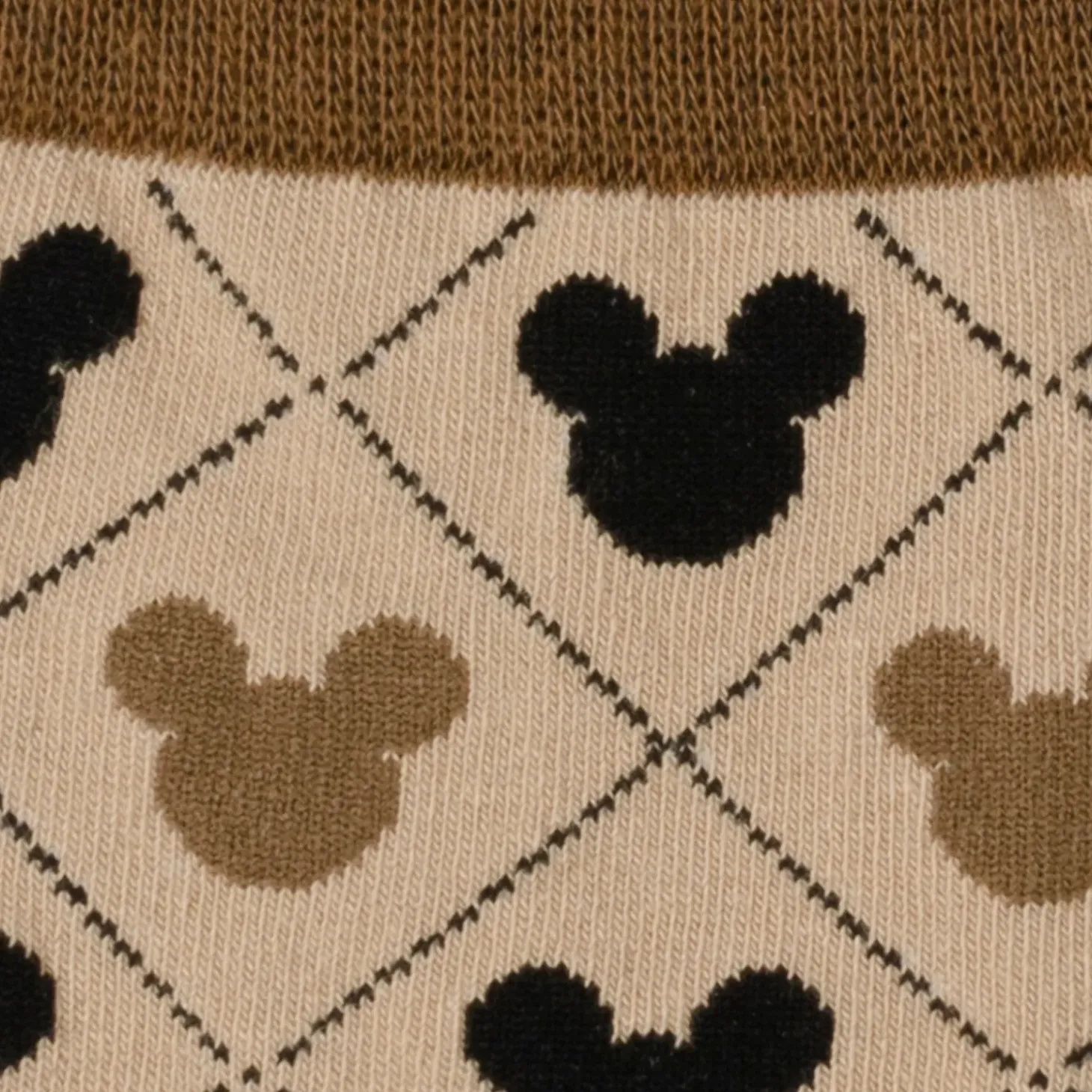 Disney Mickey Tan Sock & Mickey Lapel Pin Set
