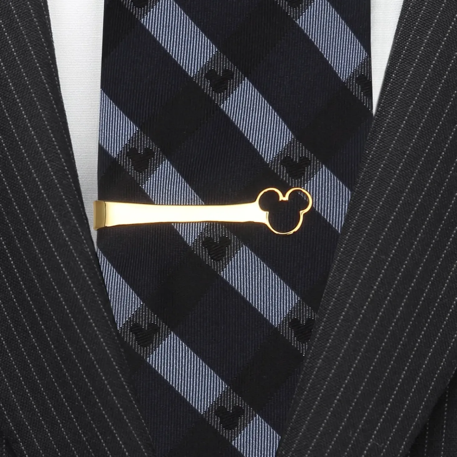 Disney Mickey's 90th Anniversary Vermeil Silhouette Tie Bar